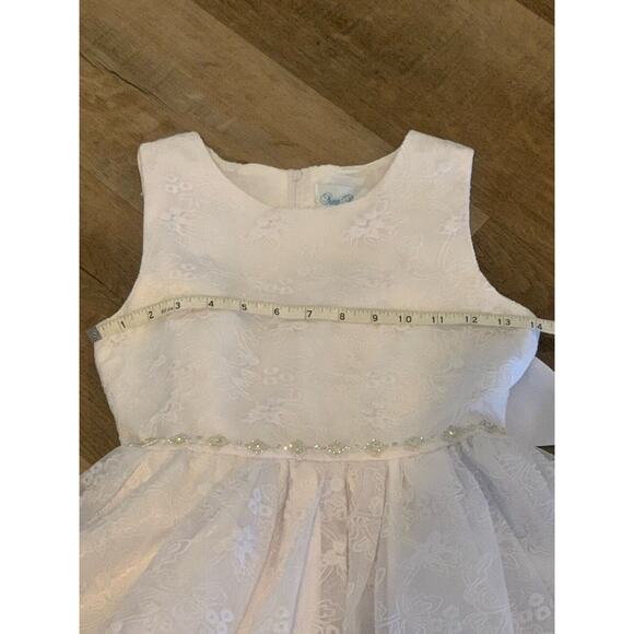 Flower Girl Communion Dress Size 10 Swea’ Pea & Lilli Girls White Fancy - Picture 9 of 11